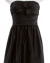 Juicy Couture Black Satin Pleated Strapless Party Dress 12