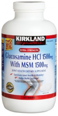Kirkland Signature Extra Strength Glucosamine HCI 1500mg, With MSM 1500 mg, 375-Count Tablets Kirkland Signature Extra Strength Glucosamine HCI 1500mg, With MSM 1500 mg, 375-Count Tablets