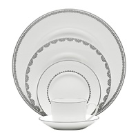 Vera Wang introduces Flirt fine bone china dinnerware. This platinum banded pattern features a modern scallop lace motif and a contemporary take on traditional lace work. Decoration on the inner verge of the accent plate, bread and butter and tea saucer adds a flirtatious touch of whimsy. Vera Wang introduces Flirt fine bone china dinnerware. This platinum banded pattern features a modern scallop lace motif and a contemporary take on traditional lace work. Decoration on the inner verge of the accent plate, bread and butter and tea saucer adds a flirtatious touch of whimsy.