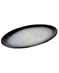 Sturdy and stylish, Denby's Halo oval platter moves seamlessly from oven to table in contemporary black-and-white stoneware. Sturdy and stylish, Denby's Halo oval platter moves seamlessly from oven to table in contemporary black-and-white stoneware.