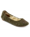 Pretty toes. The Everett flats by Lucky Brand feature a faux-fur lining and studded detailing along the vamp.