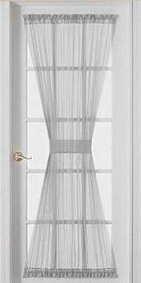 Sheer Voile 72-Inch French Door Curtain Panel, White