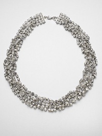 Sparkle in this faceted, multi-row style with twisted design. BrassGlassLength, about 30Lobster clasp closureImported 