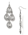 These sparkling chandelier earrings from Carolee Lux instantly add glamour to a little black dress.