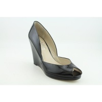 KORS Michael Kors Vail Womens Size 5.5 Black Patent Leather Wedges Shoes KORS Michael Kors Vail Womens Size 5.5 Black Patent Leather Wedges Shoes