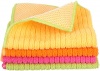 Ritz Microfiber 12 by 12-Inch Dish Cloth with Poly Scour Side, AssortedPink/Yellow/Orange/Green, 4-Pack