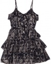 Nicole Miller Girls 7-16 Shelly Dress, Navy, 16