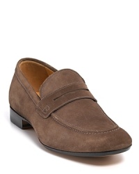 Classic loafers in supple suede, complete with a slightly stacked heel.