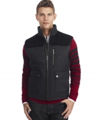Look your vest in this stylish color block style by Kenneth Cole Reaction.