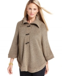 Feel cozy and cute in this petite poncho from Karen Scott! (Clearance) Feel cozy and cute in this petite poncho from Karen Scott! (Clearance)