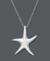 Smooth as ocean waves, this sleek starfish boasts a classic design for timeless style. Necklace by Unwritten crafted in smooth sterling silver. Approximate length: 18 inches. Approximate drop: 3/4 inch.