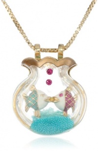 Betsey Johnson Jewels of the Sea Fish Bowl Long Pendant Necklace, 33 Betsey Johnson Jewels of the Sea Fish Bowl Long Pendant Necklace, 33