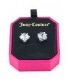 Juicy Couture Pyramid Studs White Silver Earrings