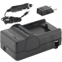 Mini Battery Charger Kit for Sony Camcorder Batteries with Fold-In Wall Plug, Car and EU Adapters Mini Battery Charger Kit for Sony Camcorder Batteries with Fold-In Wall Plug, Car and EU Adapters