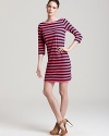 As effortless as your favorite tee, this cotton Lilly Pulitzer striped dress slips on for preppy polish.