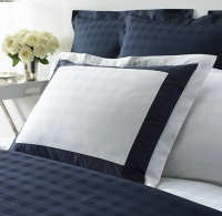 Lauren by Ralph Lauren Suite White & Navy Glen Plaid Frame Standard Sham