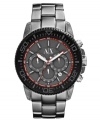 For the adventurous man with no time to lose: a rugged chronograph watch from AX Armani Exchange.