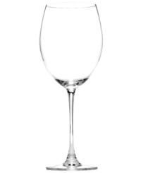 Inspired by the vineyards of Tuscany, the classic shape of this fine glassware collection captures the pleasures of Italy's famous wine country. The simple, understated base of these glasses is designed to accentuate the richly colored, aromatic wine filling the glass. Connoisseurs and casual wine lovers alike can enjoy this beautifully designed grand Bordeaux set. Inspired by the vineyards of Tuscany, the classic shape of this fine glassware collection captures the pleasures of Italy's famous wine country. The simple, understated base of these glasses is designed to accentuate the richly colored, aromatic wine filling the glass. Connoisseurs and casual wine lovers alike can enjoy this beautifully designed grand Bordeaux set.