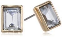 Anne Klein Bennet Gold-Tone Crystal Square Stud Earrings Anne Klein Bennet Gold-Tone Crystal Square Stud Earrings