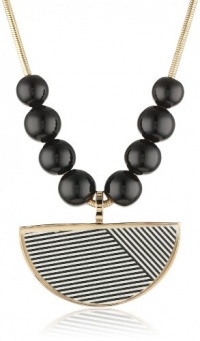 Kenneth Cole New York Striped Geometric Large Pendant Necklace, 19 Kenneth Cole New York Striped Geometric Large Pendant Necklace, 19