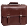Siamod 25064 Belvedere Oil Pull-Up Leather Double Compartment Laptop Case (Cognac)