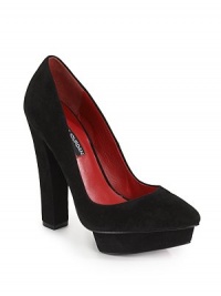 THE LOOKOval toe Island platform Chunky heelTHE FITSelf-covered heel 5½ (140mm) Island platform, 1¼ (30mm) Compares to a 4¼ heel (110mm)THE MATERIALSuede upper Leather lining and sole Padded insoleORIGINImported THE LOOKOval toe Island platform Chunky heelTHE FITSelf-covered heel 5½ (140mm) Island platform, 1¼ (30mm) Compares to a 4¼ heel (110mm)THE MATERIALSuede upper Leather lining and sole Padded insoleORIGINImported
