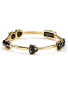 The bangle continues to be a must, and this scattered stone style from kate spade new york demands a spot on your wrist. A bold contrast of black and gold adds easy to wear impact to every look.