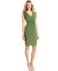 Jones New York's wrap-style dress is flattering and completely versatile--just this one dress is a perfect pick for the season's weddings, garden parties, dinner dates and more!