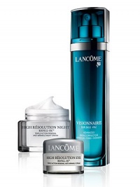 As we age, our skin texture loses its youthful quality. Wrinkles, pores and imperfections set in and become more visible.  Visionnaire visibly corrects wrinkles, pores and uneven texture while High Resolution Refill 3X visibly refills the appearance of wrinkles for renewed smoothness. In 4 weeks, skin texture is refined, visibly smoother and wrinkles appear significantly reduced. Skin recaptures its youthful beauty. Discover our new vision of skin perfection.  Gift Set Contains: 1 oz.