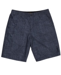 Cool chambray gives your shorts collection a kick. This pair from O'Neill is a warm-weather essential. Cool chambray gives your shorts collection a kick. This pair from O'Neill is a warm-weather essential.