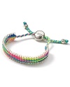 Neon hues lend contemporary cool to this sterling silver friendship bracelet from Links of London.