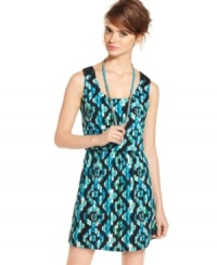 Go crazy for prints this season with a sweet day dress that thrives on bold, colorful graphics! From Belle Du Jour. Go crazy for prints this season with a sweet day dress that thrives on bold, colorful graphics! From Belle Du Jour.