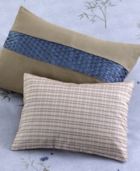 A beautiful, richly-textured Silk Plaid Organza Pillow enhances the feeling of a elegant, restful environment. A removable envelope sham allows for easy cleaning. Pillow plumped with polyester fiberfill. A beautiful, richly-textured Silk Plaid Organza Pillow enhances the feeling of a elegant, restful environment. A removable envelope sham allows for easy cleaning. Pillow plumped with polyester fiberfill.