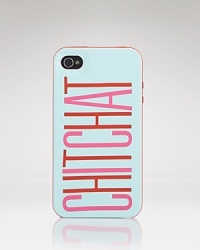 Hang up the phone? Never, with this too-cute for words kate spade new york iPhone case, which is splashed with a speak chic motto. Hang up the phone? Never, with this too-cute for words kate spade new york iPhone case, which is splashed with a speak chic motto.