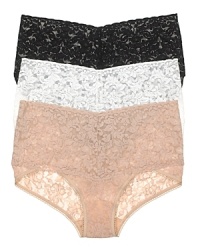 A soft stretchy lace V-kini in a vintage-inspired cut with a thick high-waist lace waistband. Style #9K2124 A soft stretchy lace V-kini in a vintage-inspired cut with a thick high-waist lace waistband. Style #9K2124