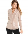 Calvin Klein's sequined shirt adds a shimmering flourish to your ensemble. (Clearance)