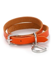 Crafted of leather and finished with a tony buckle, this Lauren Ralph Lauren wrap bracelet is a wear-with-all piece that adds a simply styled shot of color. Crafted of leather and finished with a tony buckle, this Lauren Ralph Lauren wrap bracelet is a wear-with-all piece that adds a simply styled shot of color.