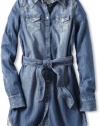 Diesel Girls 7-16 Daigis Denim Shirt Dress, Indigo, X-Large