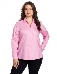 Jones New York Women's Plus-Size Long Sleeve Easy Care Blouse, New Pink, 16W Jones New York Women's Plus-Size Long Sleeve Easy Care Blouse, New Pink, 16W