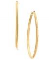 Gorgeous hoops are a must-have for any collection. These pear-shaped earrings from Charter Club are the perfect choice for filling that role. Crafted in gold tone mixed metal. Approximate drop: 2-1/5 inches.