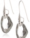 Sterling Silver Swarovski Crystal Abstract Drop Earrings