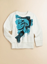 An easy tee with a unique pixelated paint effect.Ribbed crewneckLong sleevesCottonMachine washImported An easy tee with a unique pixelated paint effect.Ribbed crewneckLong sleevesCottonMachine washImported
