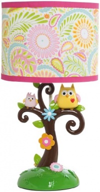Kids Line Dena Happi Tree Lamp Base and Shade, Pink Kids Line Dena Happi Tree Lamp Base and Shade, Pink