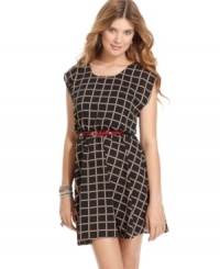 Here's the deal: when it comes to sweet and flirty dresses, an a-line shape is the cutest way to go! We love this style from American Rag for its classic silhouette and eye-catching grid-print. Plus, the bright skinny belt totally makes this number pop. Here's the deal: when it comes to sweet and flirty dresses, an a-line shape is the cutest way to go! We love this style from American Rag for its classic silhouette and eye-catching grid-print. Plus, the bright skinny belt totally makes this number pop.