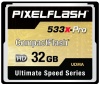 32GB PixelFlash 533x CF Compact Flash Memory Card Ultimate Speed Series