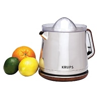 Rise and shine with this sleek, high gloss stunner. Crafted of stainless steel and chrome, and accented with natural wood, this juicer is equal parts beauty and brains. A universal cone accommodates all citrus fruits. Rise and shine with this sleek, high gloss stunner. Crafted of stainless steel and chrome, and accented with natural wood, this juicer is equal parts beauty and brains. A universal cone accommodates all citrus fruits.