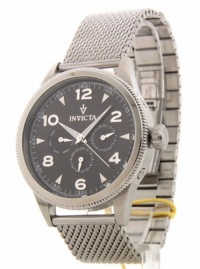 Invicta Vintage Series Swiss 3 Eye Day Date 24 Hour Mesh Stainless Steel Watch 12204 Invicta Vintage Series Swiss 3 Eye Day Date 24 Hour Mesh Stainless Steel Watch 12204