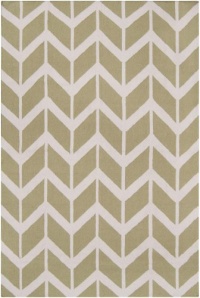 Area Rug 2x3 Rectangle Contemporary Light Lime Color - Surya Fallon Rug from RugPal
