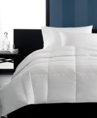 Sleep in luxury. The Primaloft All Season comforter from Hotel Collection surrounds you in plush softness and sophisticated design. Featuring a hypoallergenic Primaloft fill that helps control allergens in a versatile weight ideal for all seasons. A subtle stripe pattern adorns the soft, 300 thread count, 100% cotton cover for a modern, stylish look. Sleep in luxury. The Primaloft All Season comforter from Hotel Collection surrounds you in plush softness and sophisticated design. Featuring a hypoallergenic Primaloft fill that helps control allergens in a versatile weight ideal for all seasons. A subtle stripe pattern adorns the soft, 300 thread count, 100% cotton cover for a modern, stylish look.