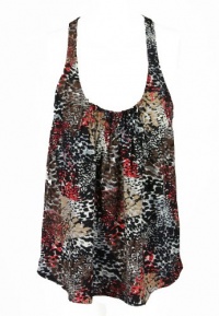 Alice & Trixie womens jordan silk animal print racerback tank top Alice & Trixie womens jordan silk animal print racerback tank top